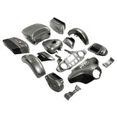 HR3 Billet Silver / Vivid Black Complete Body Fairing Kit For Harley Ultra Limited FLHTK 14-23